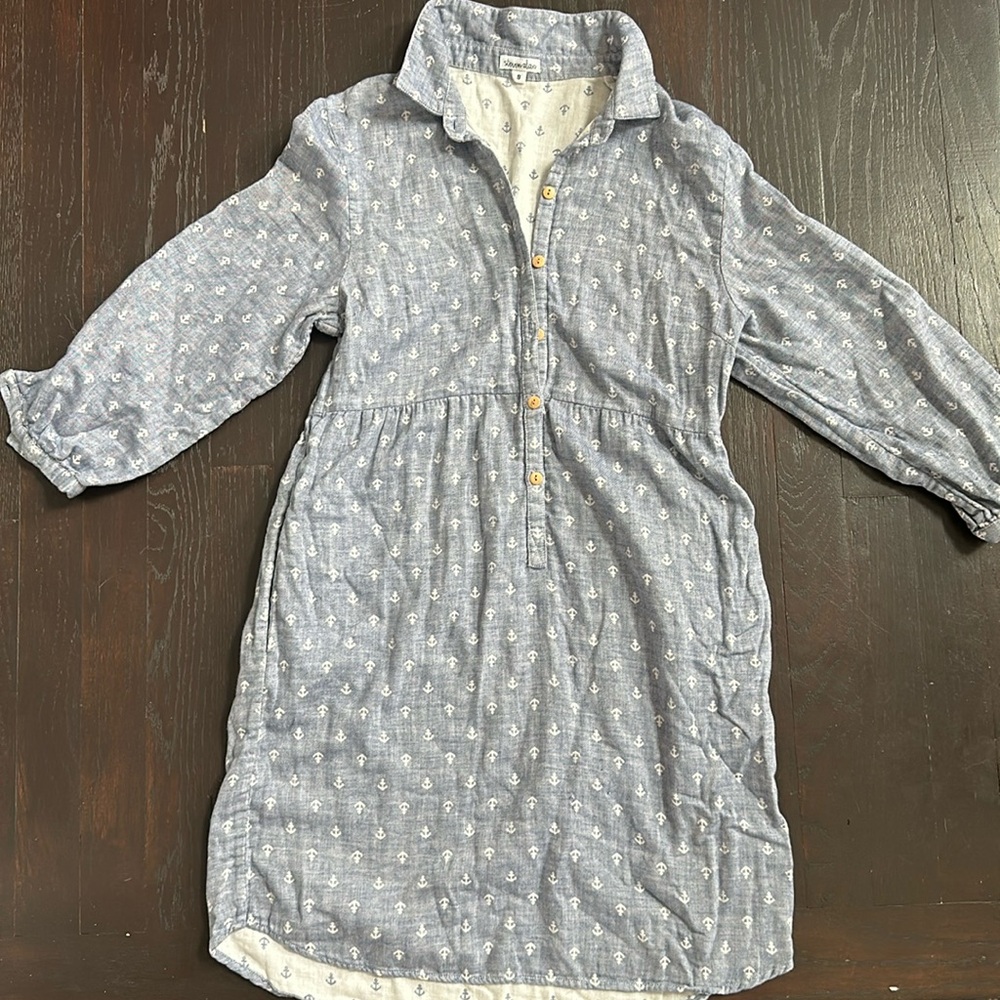 STEVEN ALAN MADE IN USA NAUTICAL ANCHOR COTTON DRESS